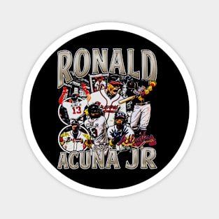 Ronald Acuna Jr. Retro Bootleg Magnet